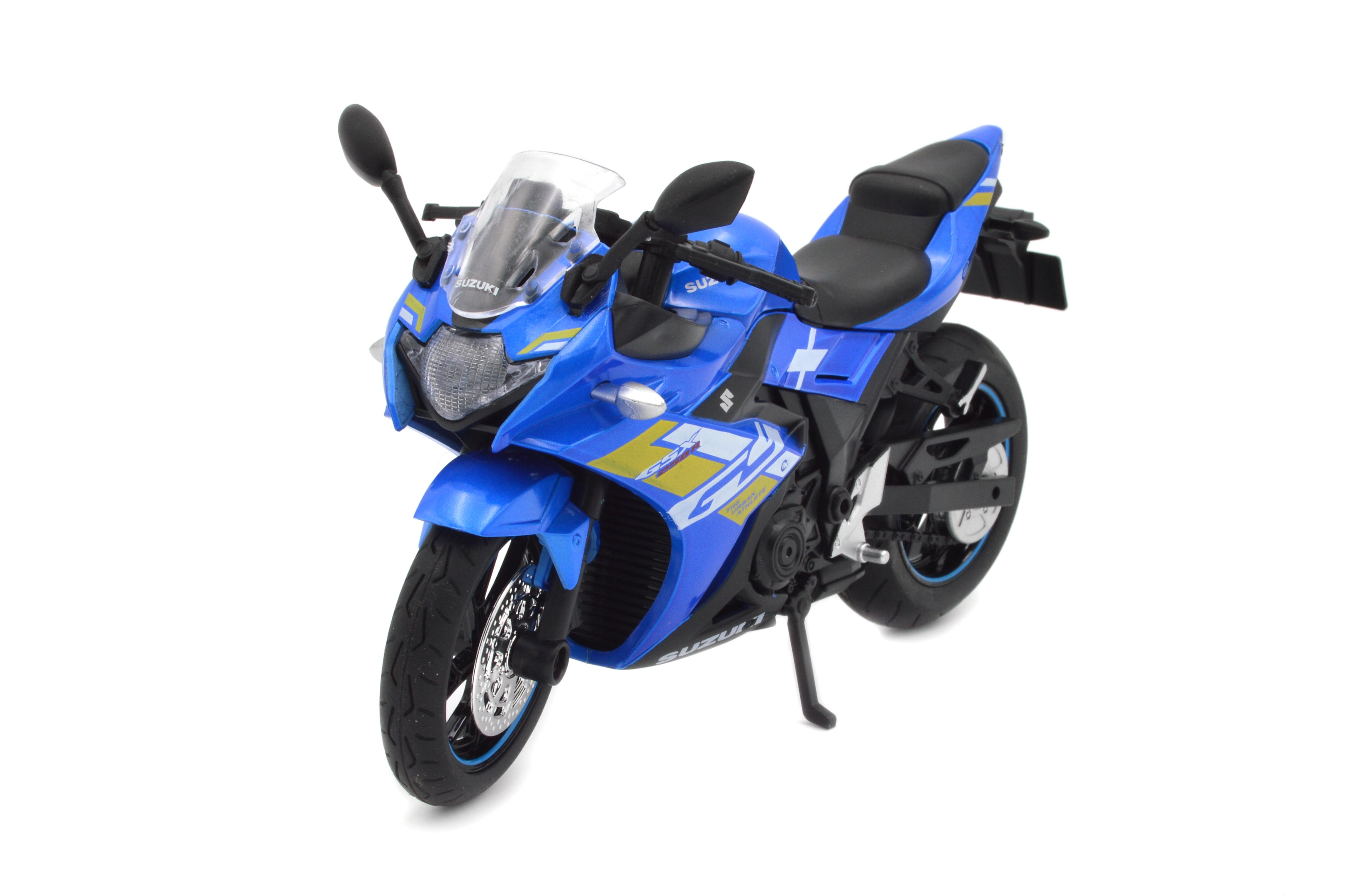 Іграшковий мотоцикл Suzuki GSX-RR метал/пластик 1:12 звук/світло/амортизація (BG 69-325)