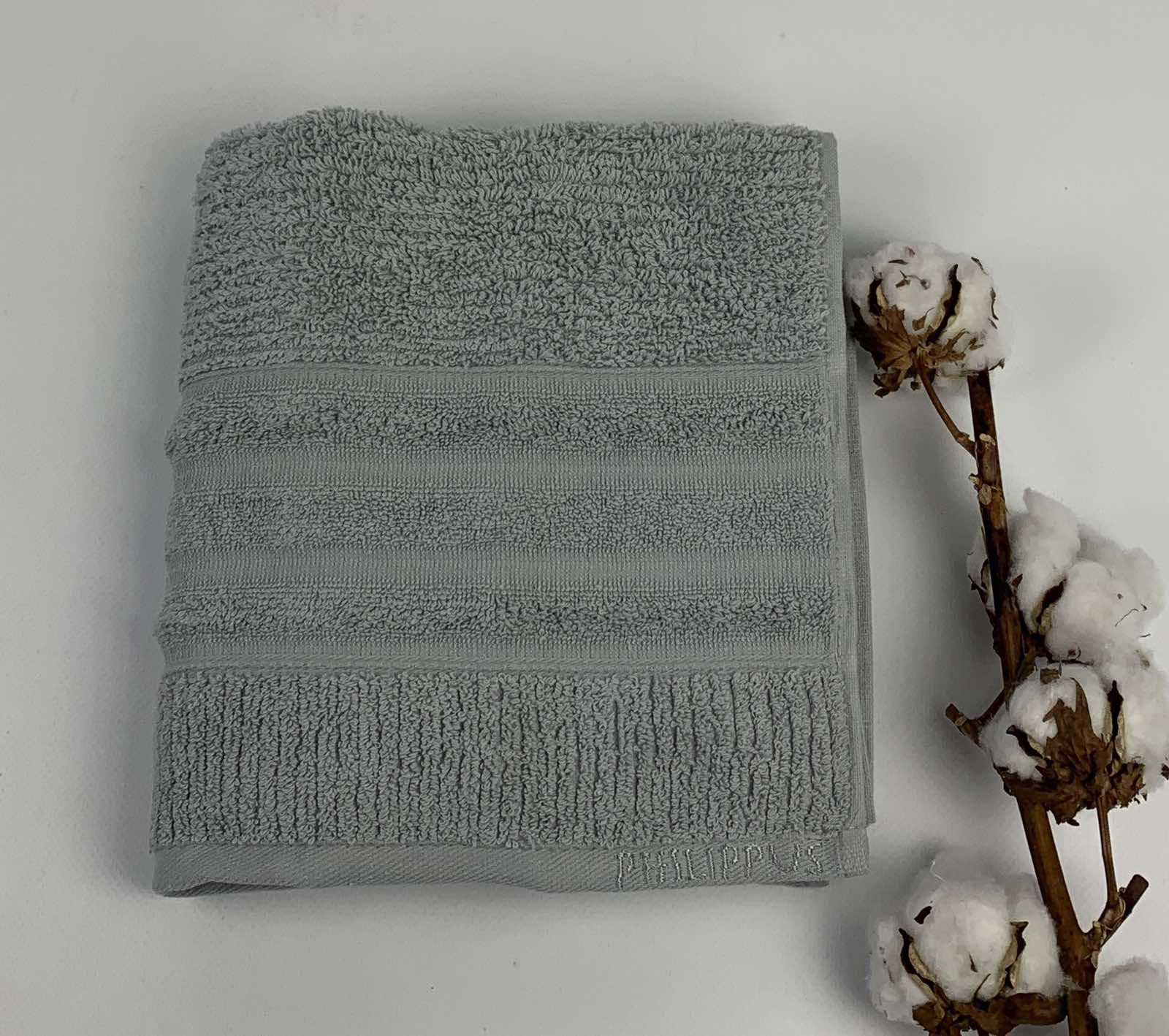 Полотенце Philippus Delux Cotton Sicilya A144 50x90 см Серый (CN31098)