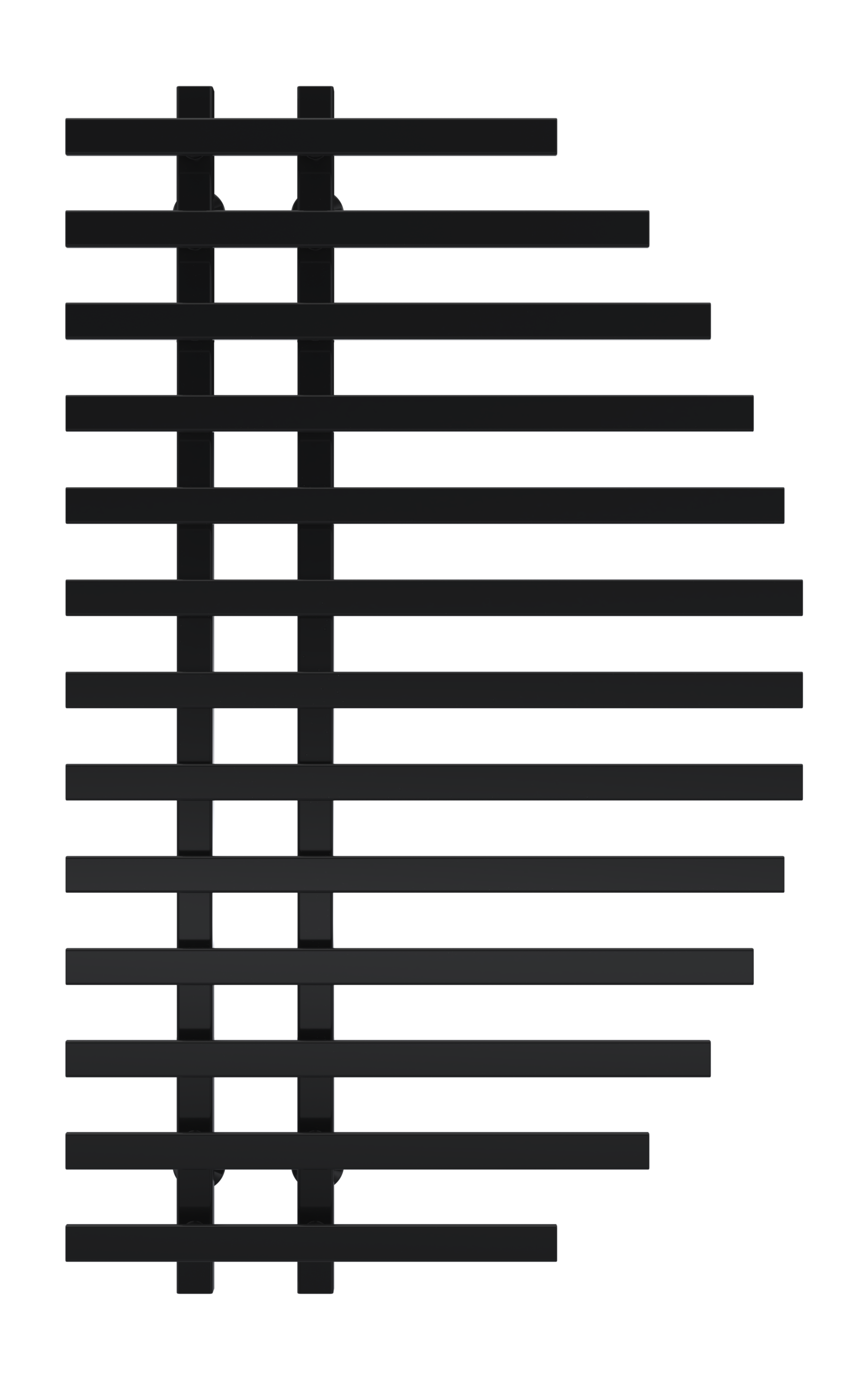 Полотенцесушитель водяной Deffi Parys П13 нижнее подключение нержавеющая сталь 600х1000 мм Черный (A.PS.100.60.13.BA)