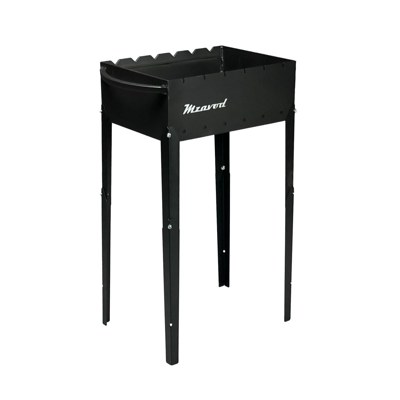 Мангал разборный Mzavod Эней со съемными ножками металлический для шашлыка на 6 шампуров 2 мм Черный (127-17-1020120100007)