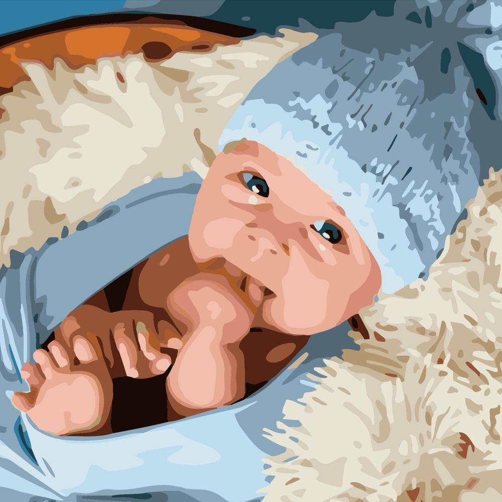 Картина по номерам Strateg Премиум Сладкий кулачок 40х40 см (SK013)