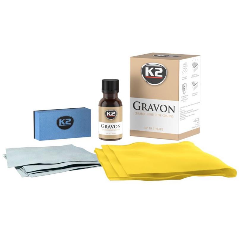 Набір для нанесення керамічного покриття K2 Gravon Set з аплікатором серветками та мікрофіброю 50 мл (G030)
