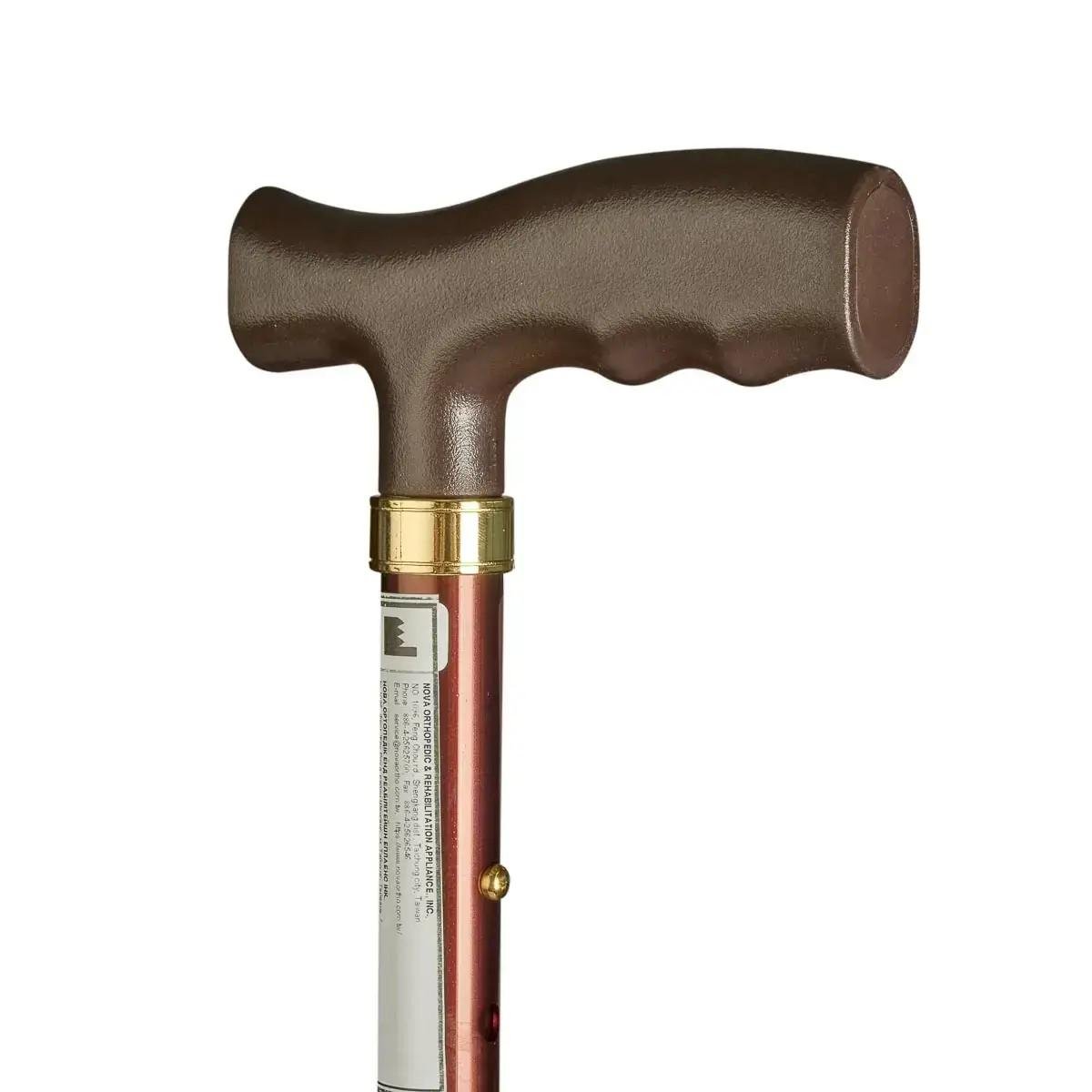 Трость складная алюминиевая с Т-образной ручкой с регулировкой по высоте Nova B3050 /В001 Бронзовый - фото 3 Трость складная алюминиевая с Т-образной ручкой с регулировкой по высоте Nova B3050 /В001 Бронзовый - фото 3