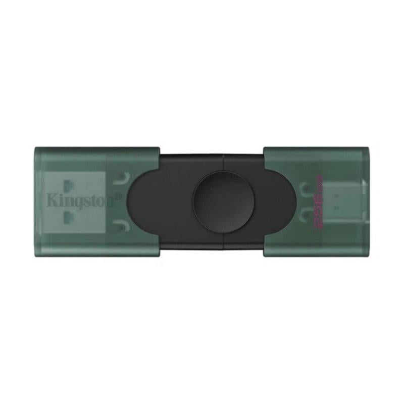 Флеш-накопитель Kingston 256 Гб DataTraveler DuoG2 USB-A/USB-C 3.2 Gen 1 Black/Green (20343)
