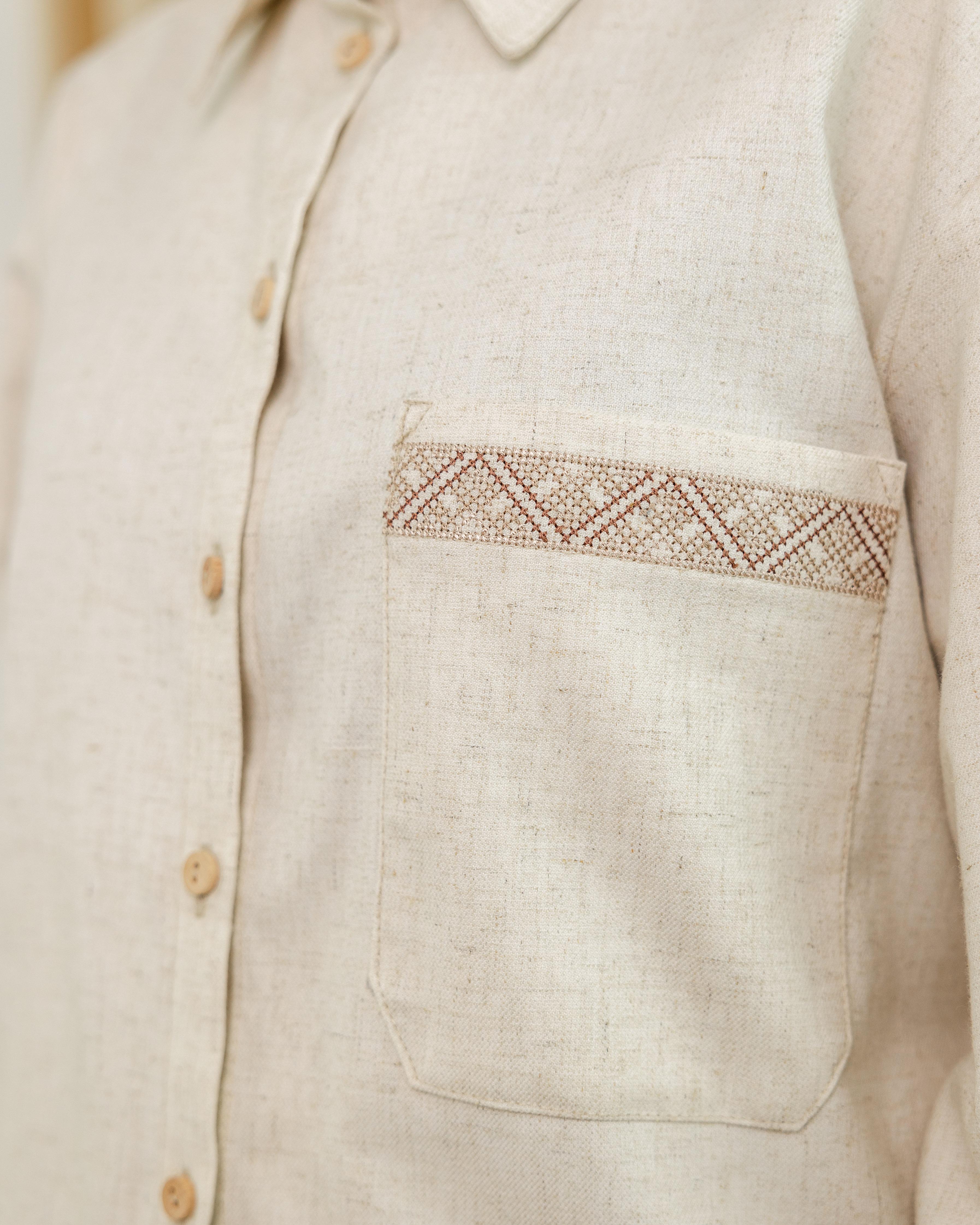 Вышитая рубашка женская Яворина льняная S/M (0002203) - фото 6 Вышитая рубашка женская Яворина льняная S/M (0002203) - фото 6