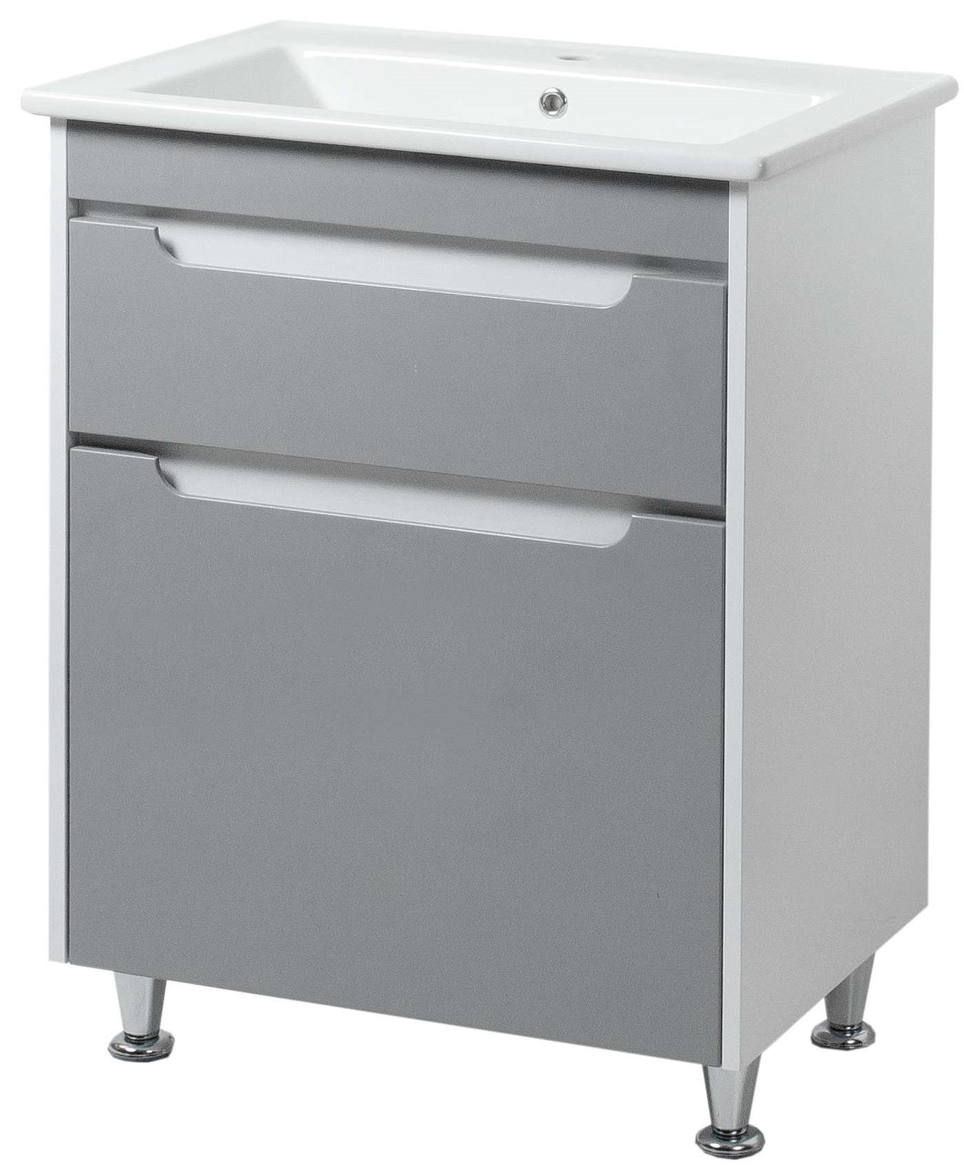 Тумба ЮВВІС Valencia ТНБ-2 Д 65 см з умивальником Vesta Grey (14770218)
