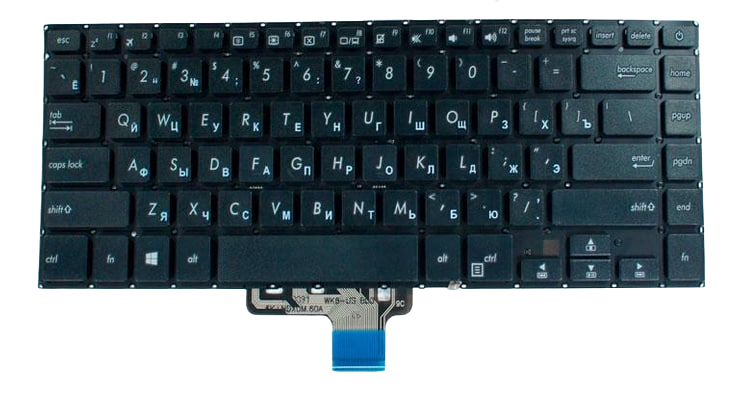 Клавиатура для ноутбука Asus X510 X510CA матовая (0KNB0-610ARU00)