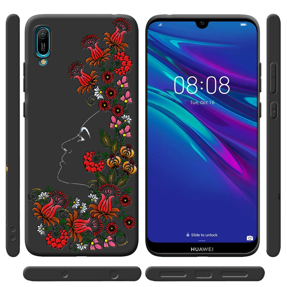 Чехол Boxface Huawei Y6 2019 3D Ukrainian Muse Черный силикон (36451-bk64-40871) - фото 2