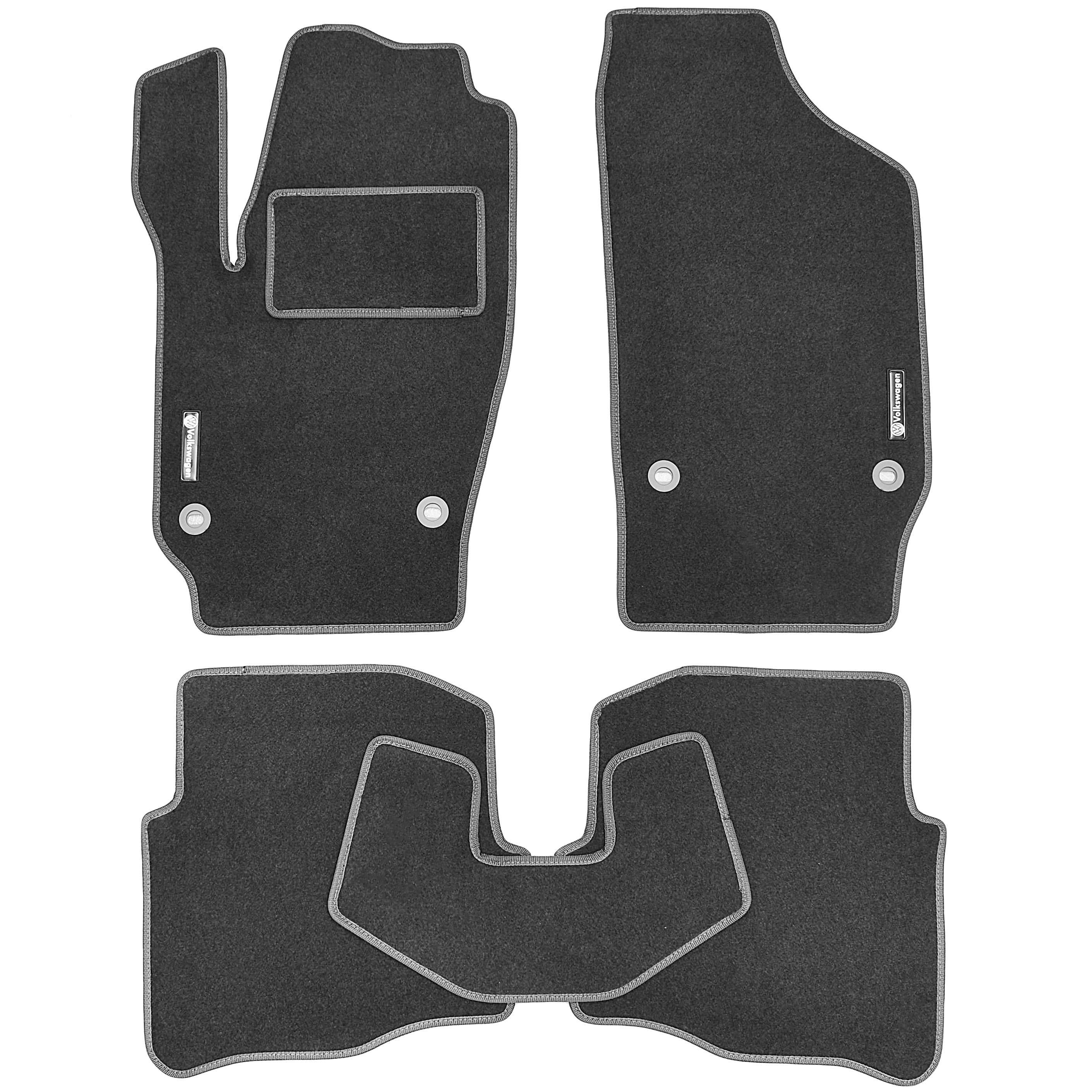 Коврики в салон для Volkswagen Polo '02-05 текстильные Серый (21400)