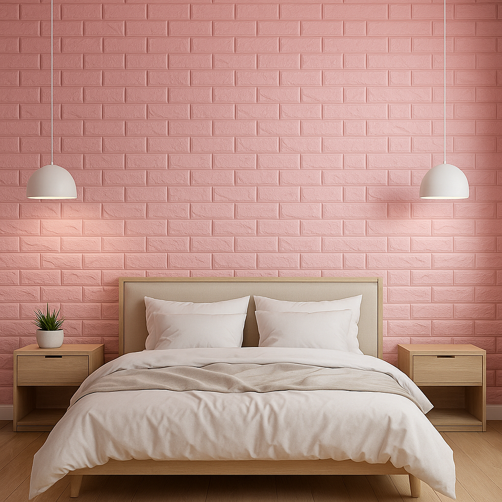 3D-панель декоративна самоклеюча під цеглу 700x770x2 мм Рожевий (BN2-020) - фото 2 3D-панель декоративна самоклеюча під цеглу 700x770x2 мм Рожевий (BN2-020) - фото 2