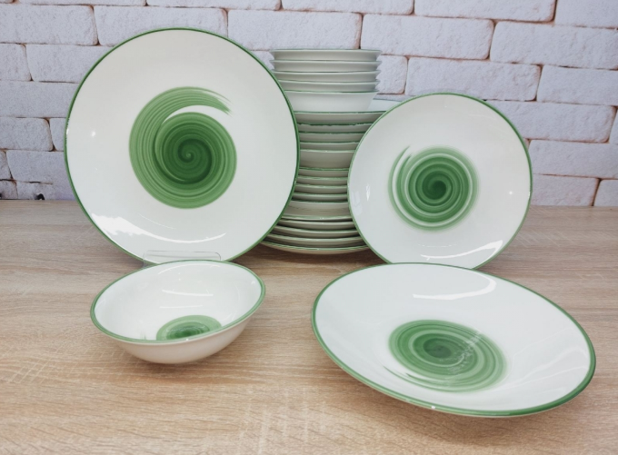 Столовый сервиз  OMS TULU фарфор 6 персон 24 шт. Грасс (KL24-Grass)