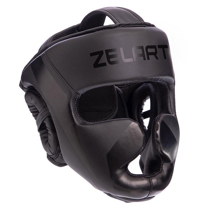 Шлем боксерский Zelart BO-7041 с полной защитой S Черный (37429473)