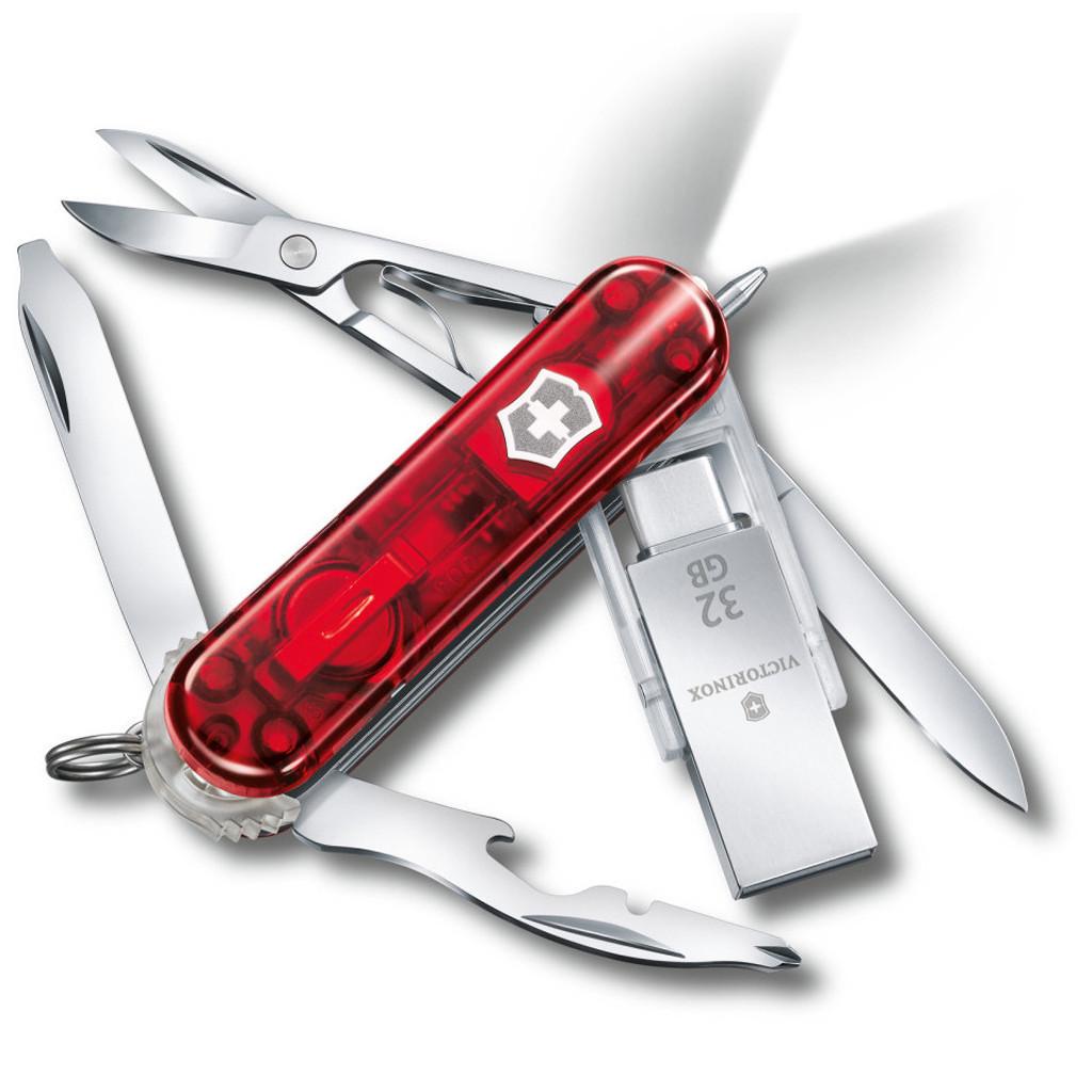 Туристический нож Victorinox Midnite ManagerWork 58 мм LED/USB 3.0/3.1 32 Gb (4.6336.TG32)