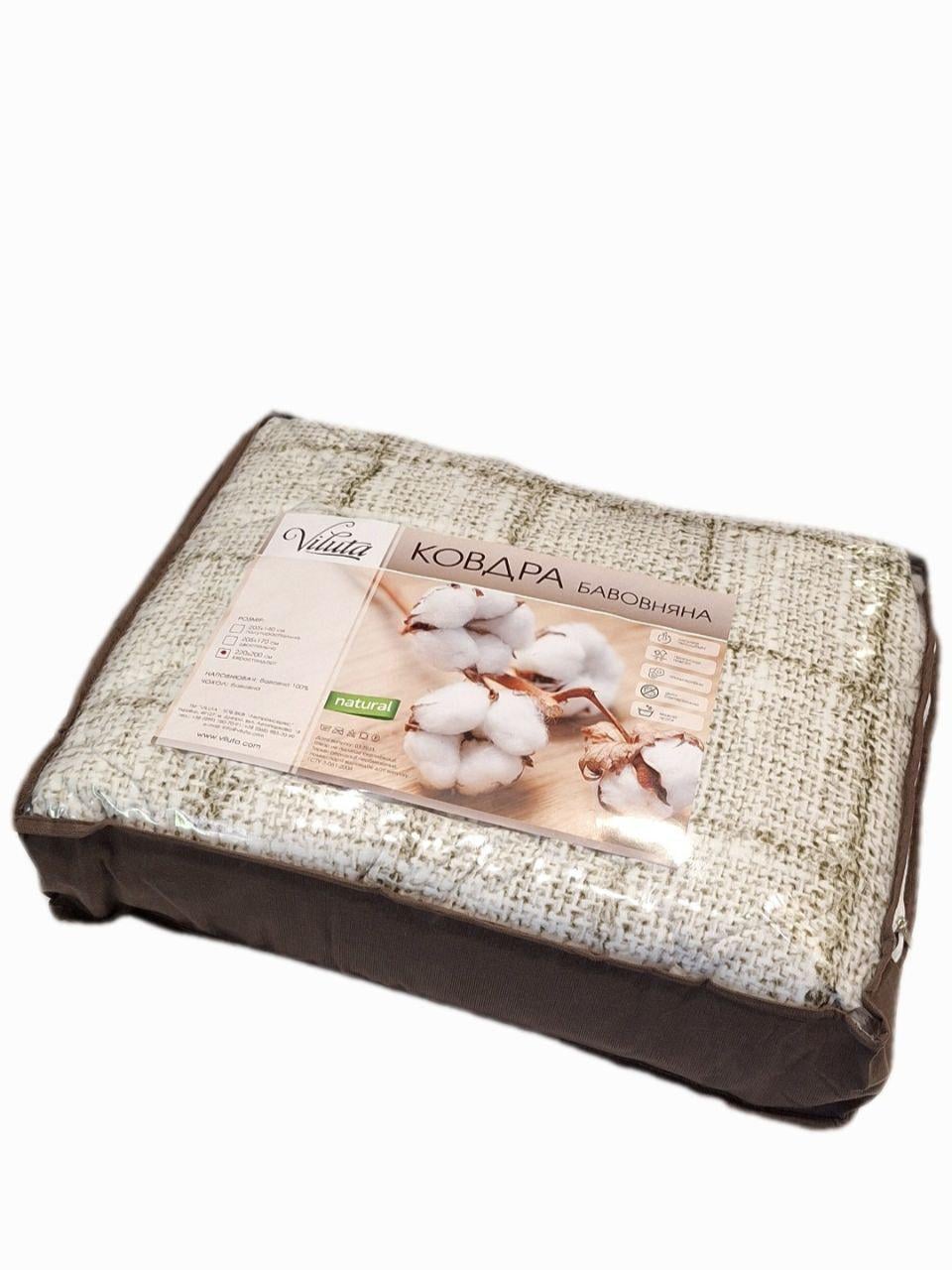 Одеяло стеганое Viluta Холст хлопковое евро 200x220 см (1174)