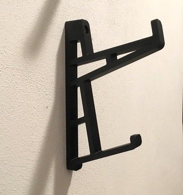 Крепления настенные для лыж и палок пара пластик Черный