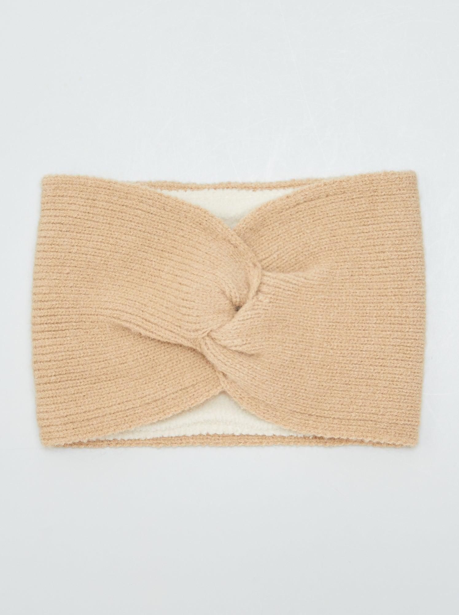 Шарф-снуд дитячий для дівчинки в'язаний Kiabi на флісі 3-6 років Бежевий (0752)