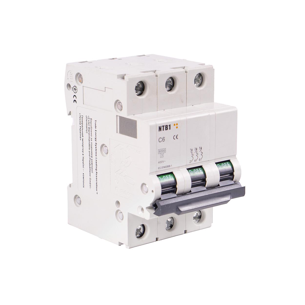 Автоматический выключатель TESLA NTB1 3-полюсный C6 (97) - фото 4