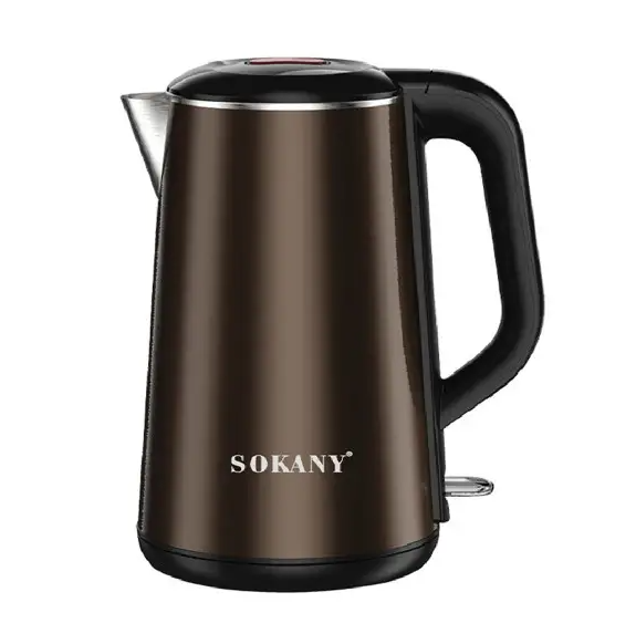 Електрочайник Sokany SK-2203 дисковий 2,2 л Коричневий металік