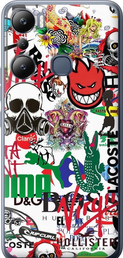 Чохол на Infinix Hot 20i Many different logos (4022u-2964-42517)