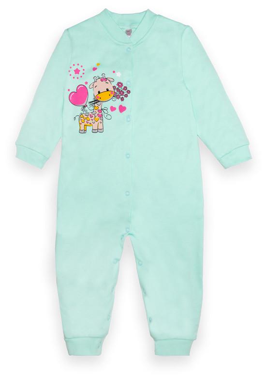 Комбинезон детский хлопковый для девочки Gabbi KB-22-2-16 80 см Мятный (13298)