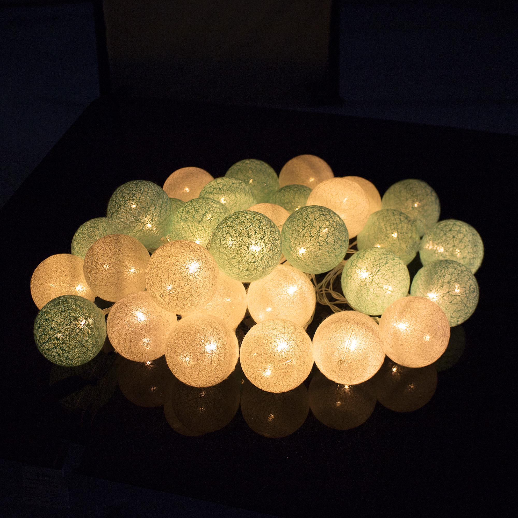 Гірлянда на батарейках Springos Cotton Balls 30 LED 6 м Warm white (CL0052) - фото 2 Гірлянда на батарейках Springos Cotton Balls 30 LED 6 м Warm white (CL0052) - фото 2