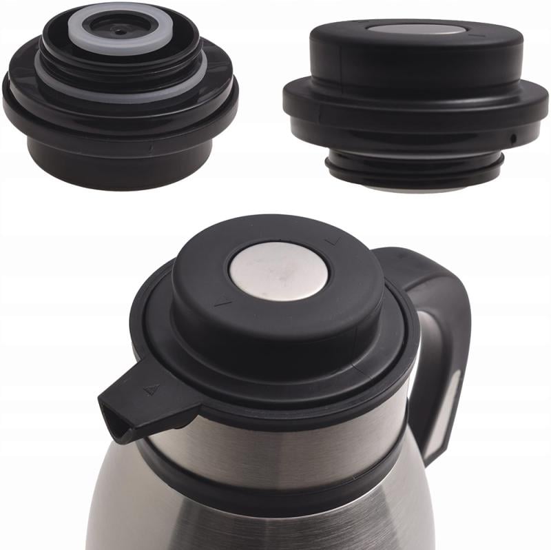 Термос-кувшин Kamille Конференция Silver с вакуумной стальной колбой 1500 мл - фото 3