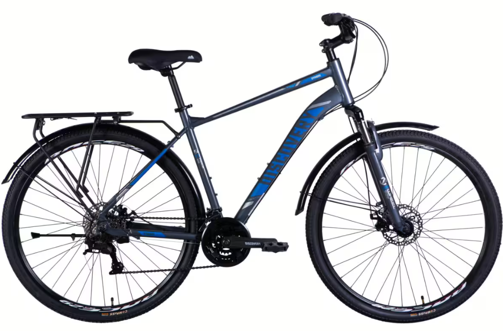Велосипед DISCOVERY 28" SYMBOL MAN Al рама 20" DD CS 2025 gray/blue
