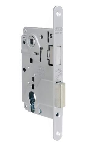 Замок межкомнатный магнитный AGB Centro Focus PZ 85/50 мм Никель (B04025.50.06)