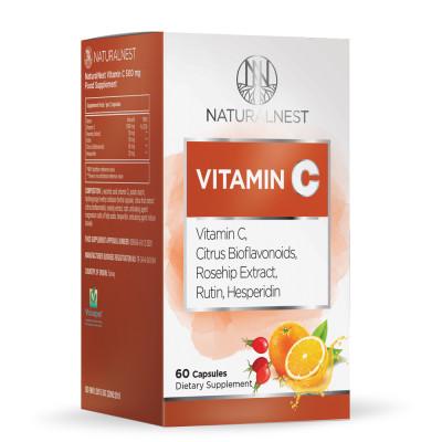 Добавка диетическая NATURALNEST Витамин С 500 мг 60 раст. капс. (444719)