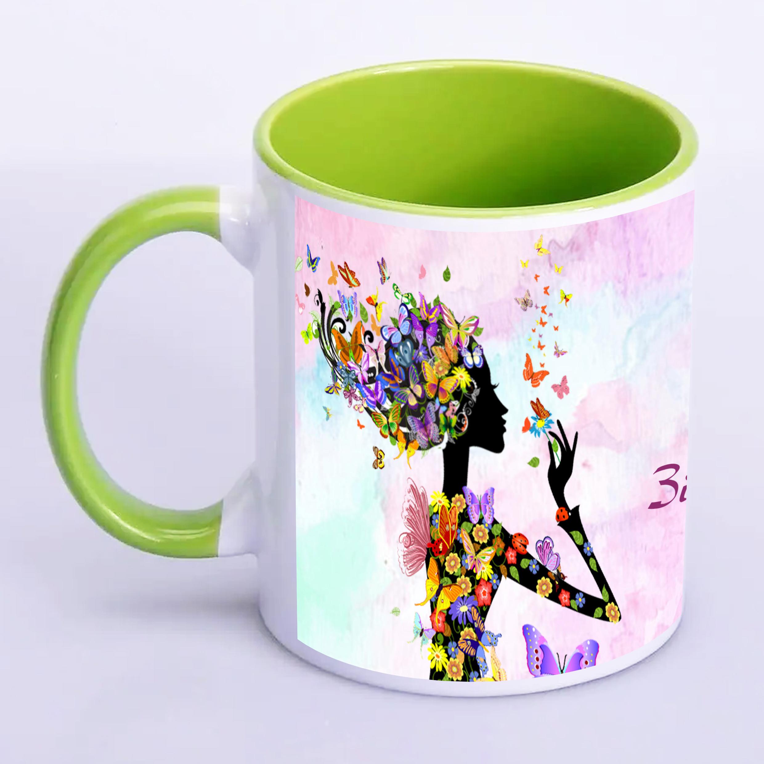 Чашка с печатью "Марія! Зі святом весни!" 330 мл Салатовый (23707)