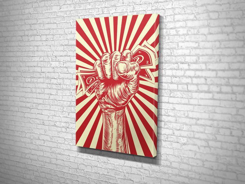 Картина для интерьера Плакат финансы и бизнес-сила 51x34 см (812)