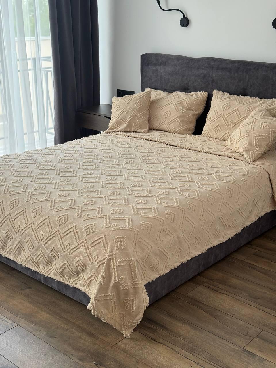 Покривало Бйорк 240x250 см Бежевий (23743-4-240x250cm) - фото 1