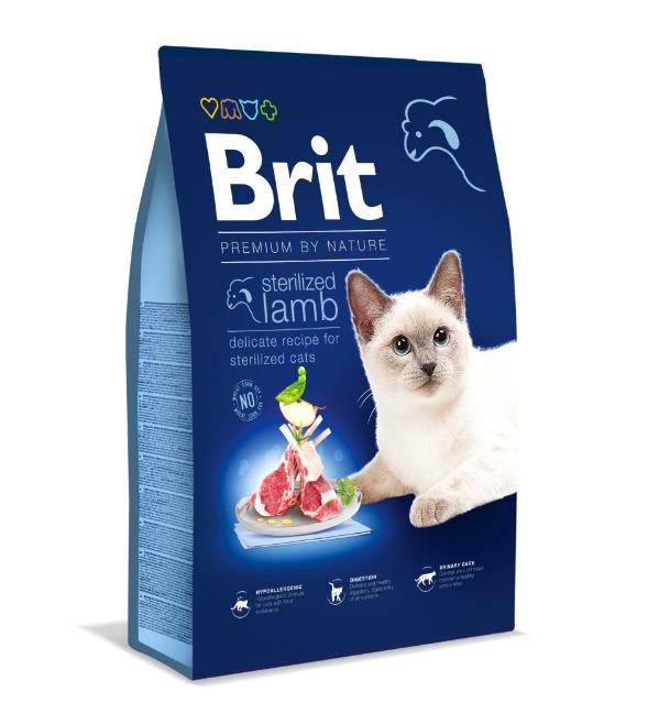 Корм сухой для стерилизованных кошек Brit Premium Cat by Nature Sterilised с ягненком 8 кг (171871)