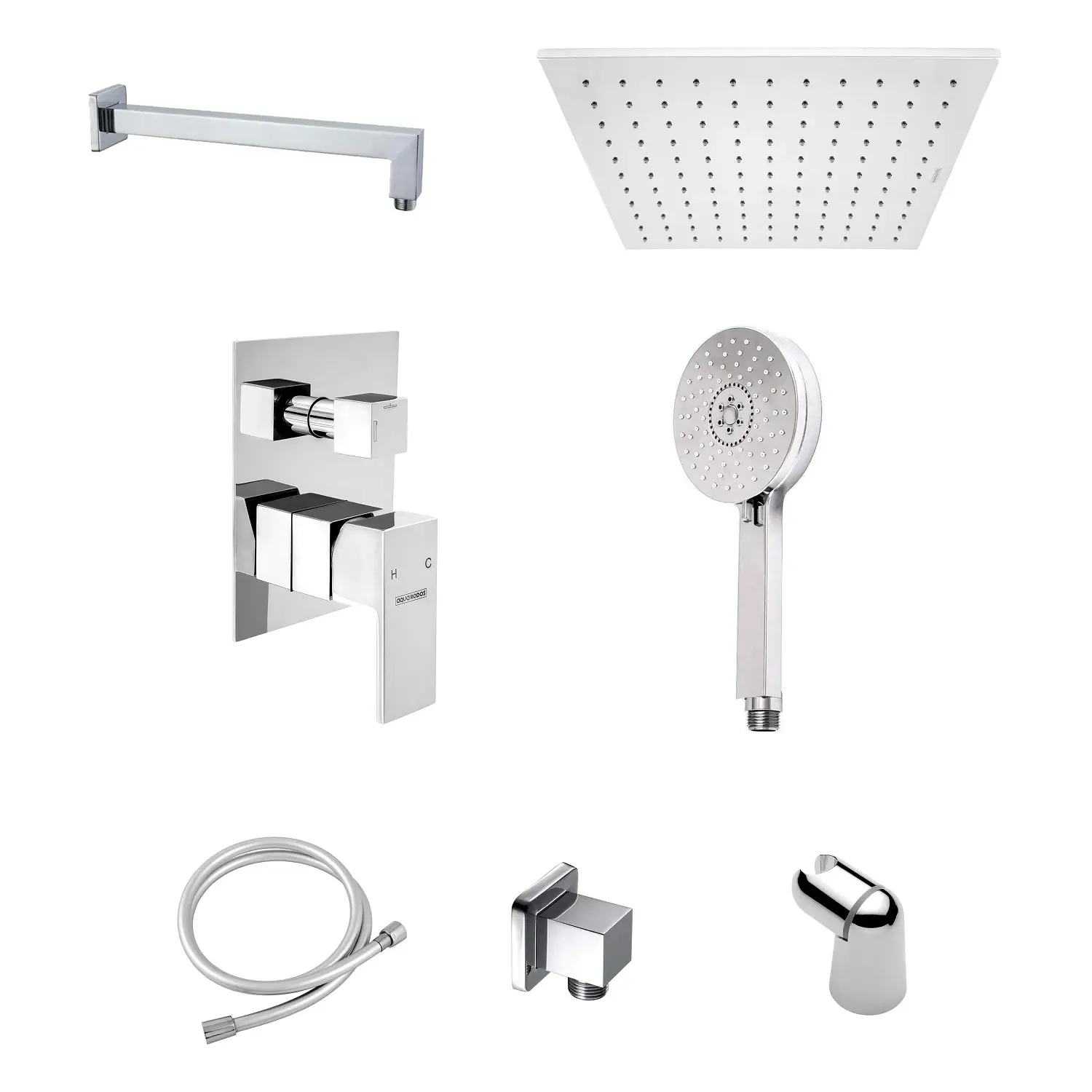 Душова система Aqua Rodos Avalon Showerset прихованого монтажа латунь Хром глянцевий (АР000040014)