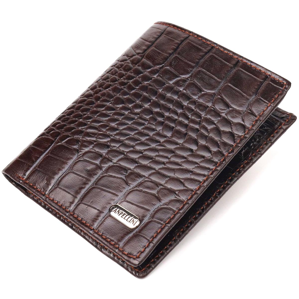 Портмоне мужское CANPELLINI Purse 21496 кожа Коричневый