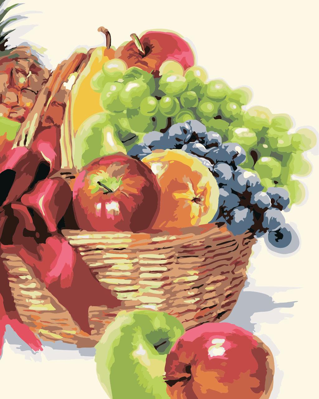 Картина по номерам Идейка Корзинка фруктов 40x50 см (skl-КНО2910)