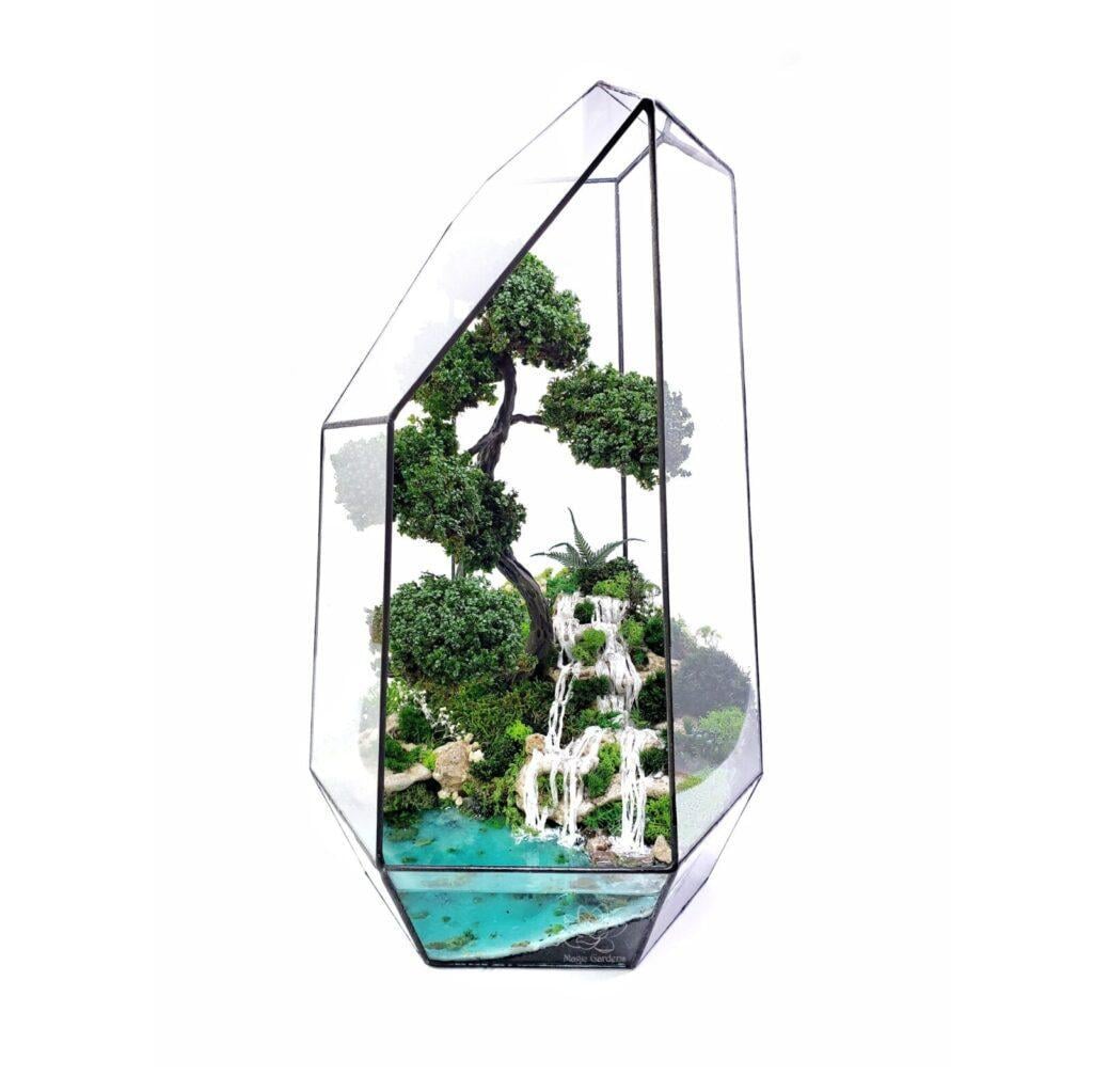 Моссариум с водопадами и мхом Кристалл 45 см