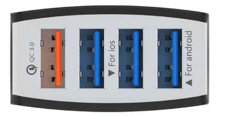 Автомобільний зарядний пристрій  Robotsky Fast Charger 4 USB Чорний (2503224211) - фото 5