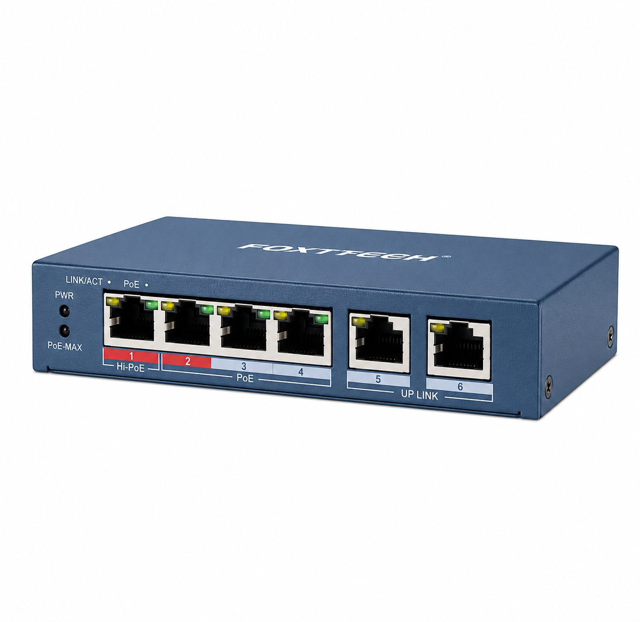 Комутатор некерований Hikvision DS-3E0106HP-E POE 4 порти