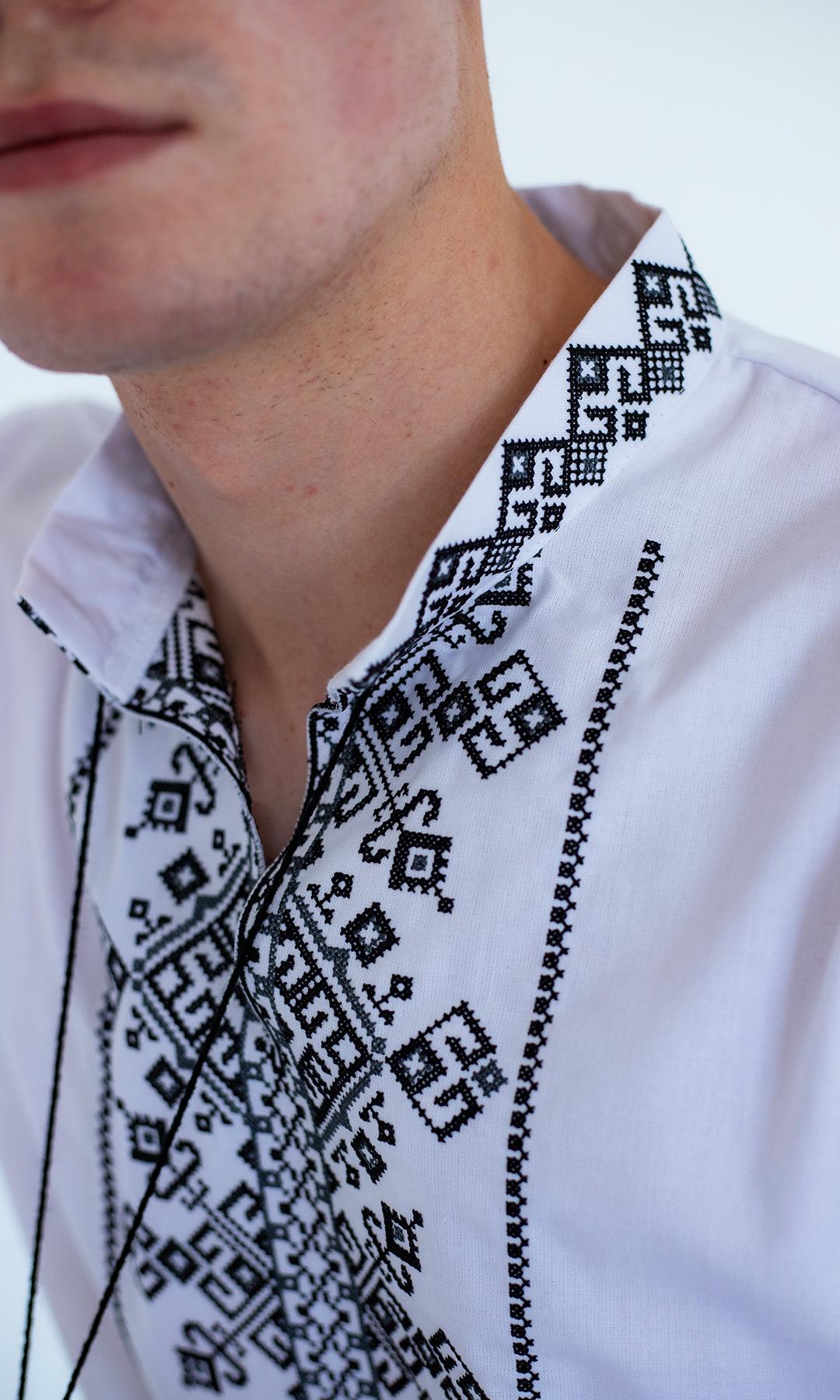 Вишиванка чоловіча Вишиваночка р. 60 Білий (3176-5) - фото 4