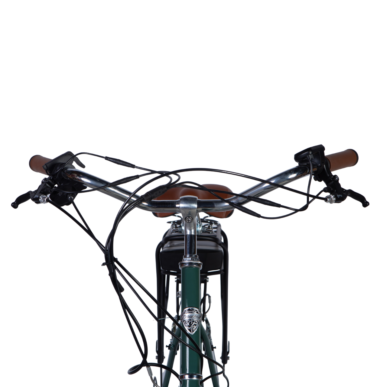 Велосипед з електроприводом ST Dorozhnik eRETRO Vbr FR 28" 19" 36B 12,5 Ахч 500 Вт Зелено-сірий - фото 3