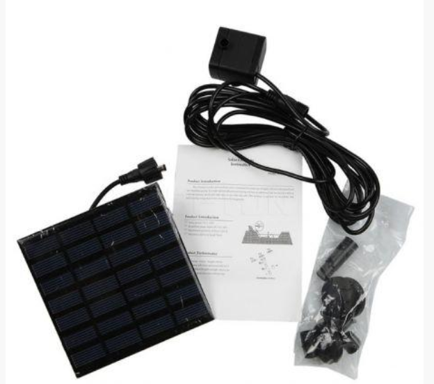 Фонтан-насос на солнечной панели выносной 5 насадок (963344957) - фото 4 Фонтан-насос на солнечной панели выносной 5 насадок (963344957) - фото 4