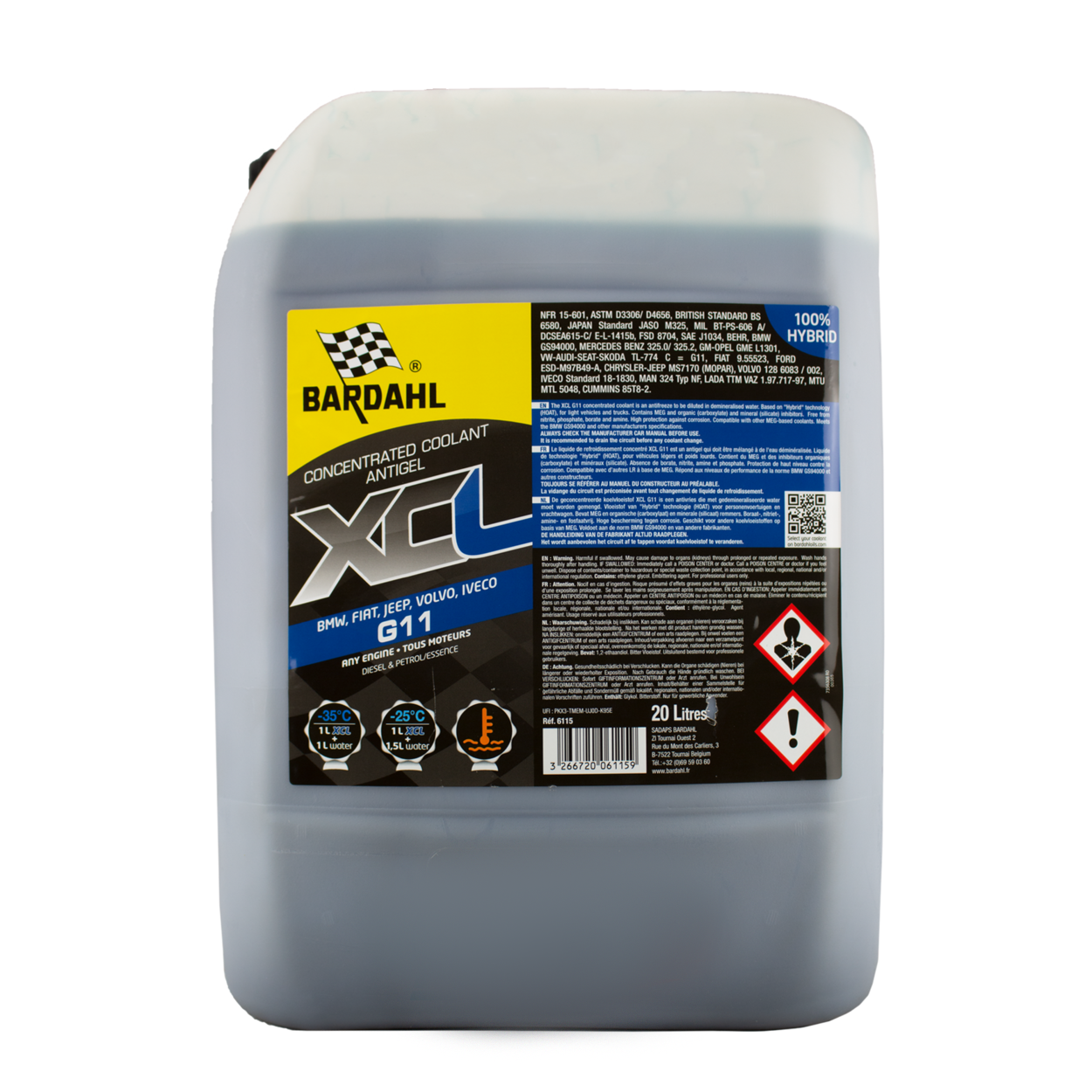 Концентрат антифриза BARDAHL LCR ANTIGEL CONCENTRE 20 л (G11)