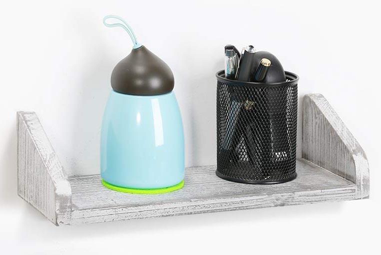 Полка настенная из дерева Мердека 32 см Шебби (НСП-326121)