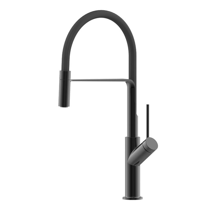 Змішувач для кухні Devit Laguna 56110B з гнучким виливом Чорний (167852)