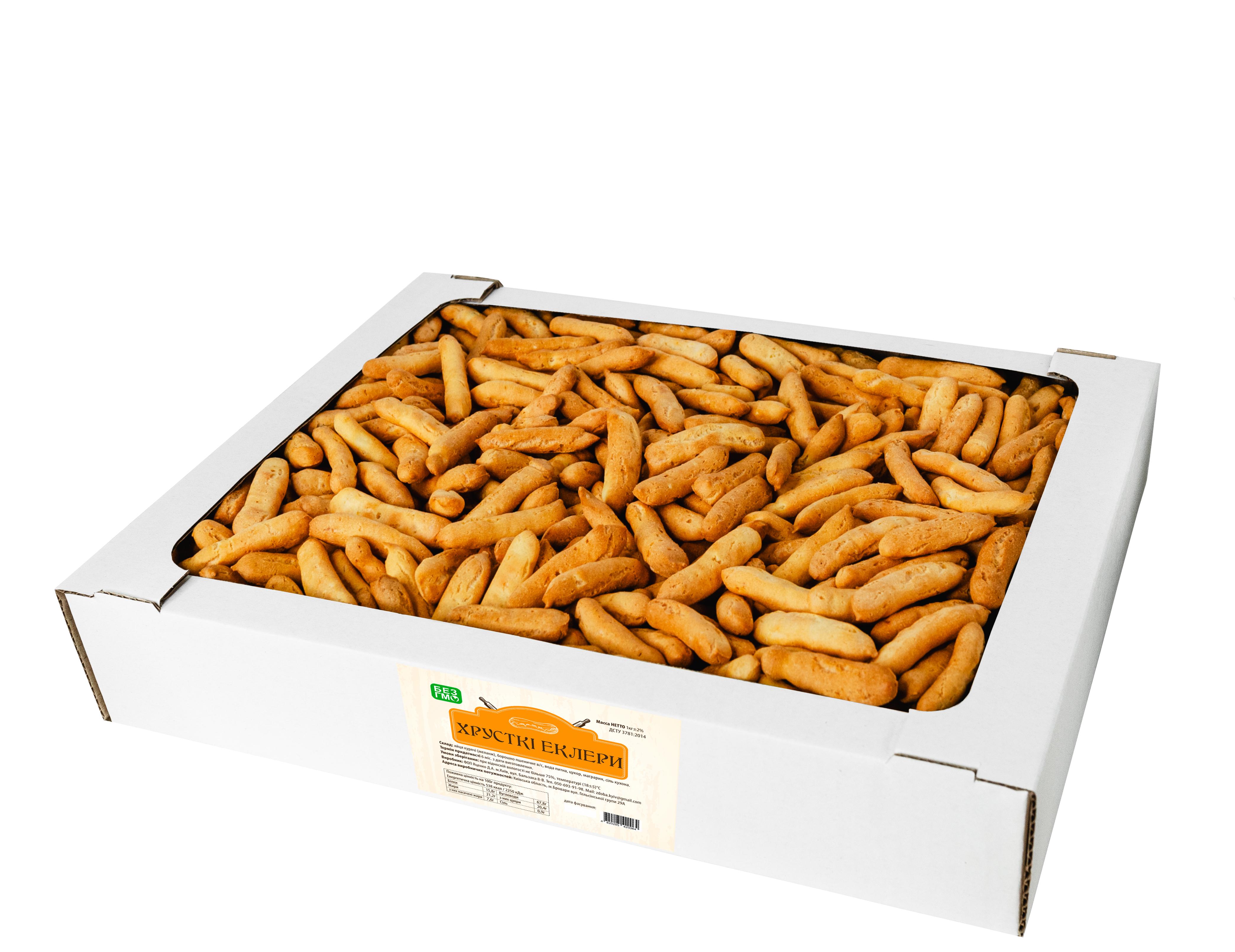 Печенье сдобное Хрустящие Эклеры 1 кг (28915270)