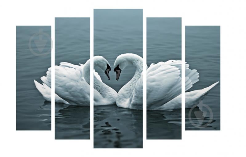 Модульная картина Декор Карпаты 120х80 см Лебеди (M5-z171)