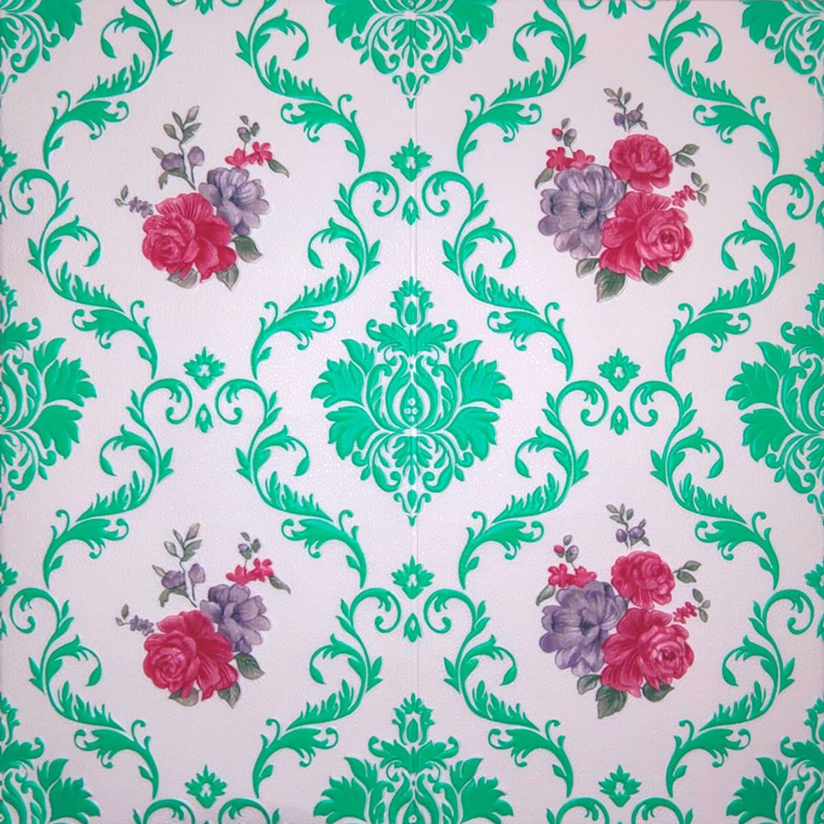 3D-панель Вензель на самоклеющейся основе 700x700x5 мм Зеленый (SW-00000735)