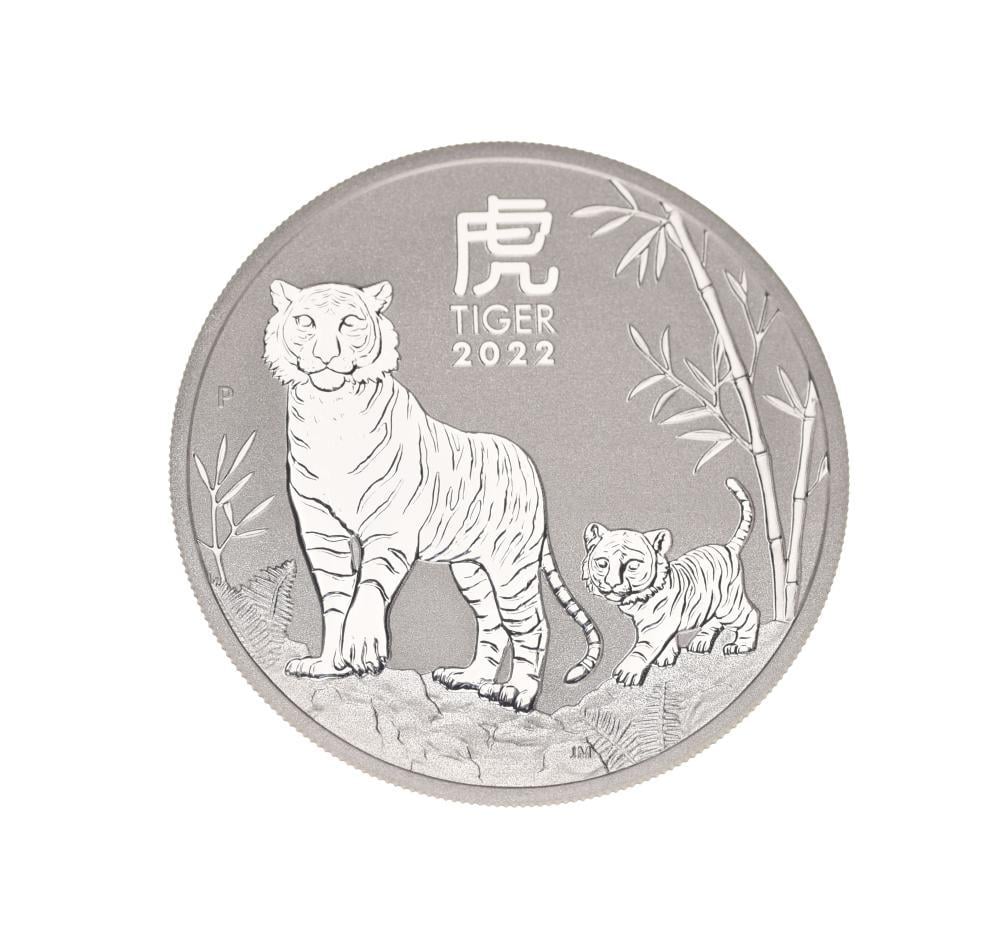 Коллекционная монета Австралия 50 центов 2022 Серебро UNC Восточный календарь Год тигра Коллекционная монета Австралия 50 центов 2022 Серебро UNC Восточный календарь Год тигра