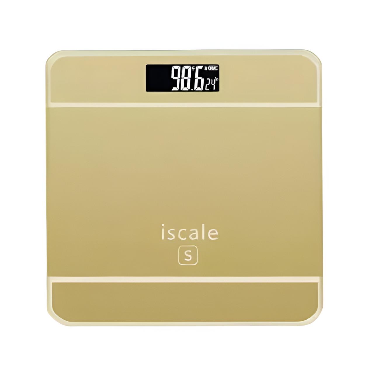 Весы напольные электронные iScale R88493 до 180 кг 26х26х2,5 см Золотой (25441507)